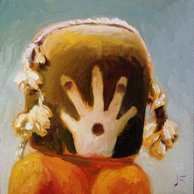 LITTLE POT CARRIER KACHINA (SIVU-I-QILTAQA) Daily Painting #894