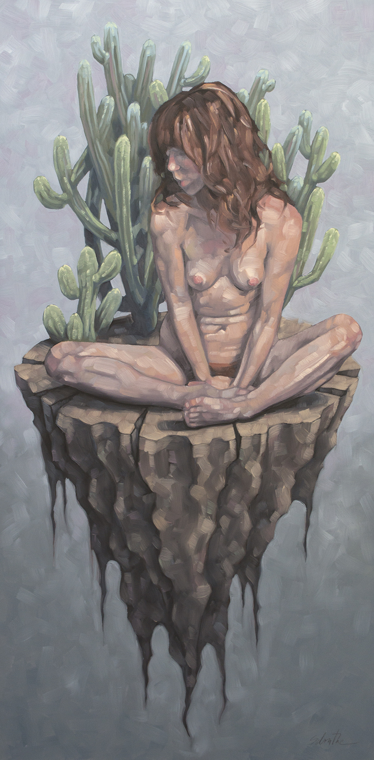 "Vivarium with Chichipe", Oils on Hardboard, 12" x 24".pieceofdirt